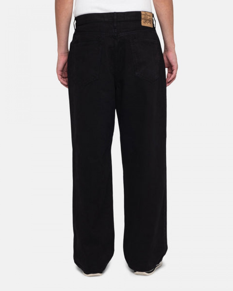 Men Stussy Big Ol' Jean Overdyed Pants Black Australia | EAZ-5469