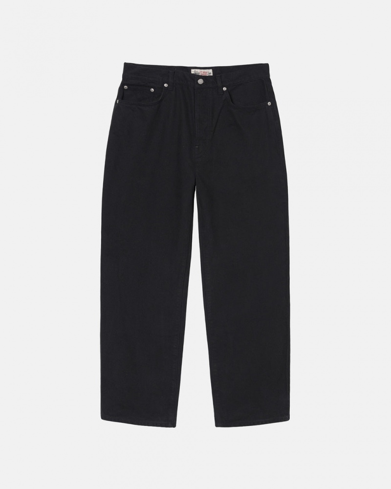 Men Stussy Big Ol\' Jean Overdyed Pants Black Australia | EAZ-5469