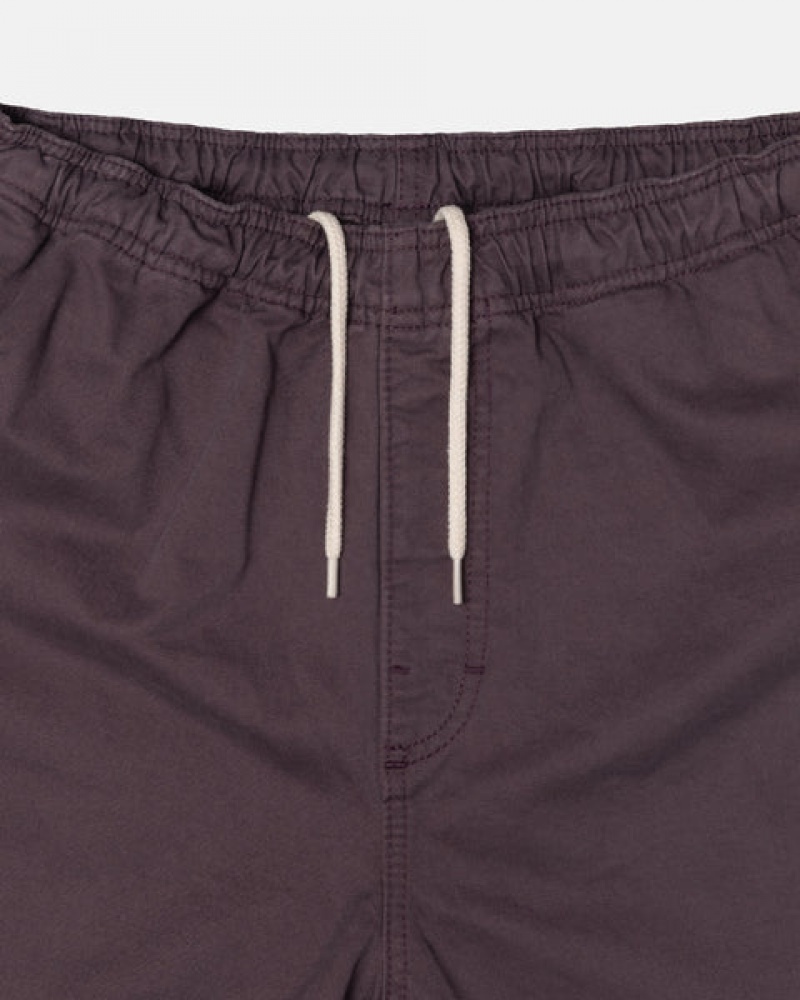 Men Stussy Brushed Beach Pants Burgundy Australia | XQI-8144