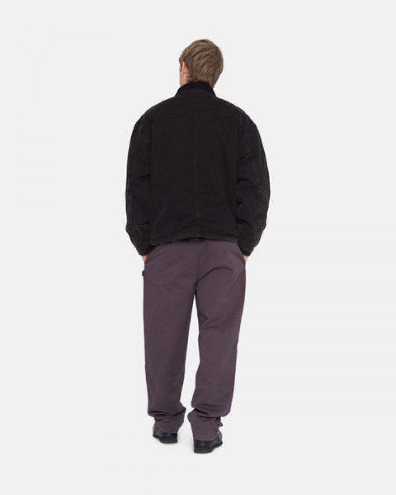 Men Stussy Brushed Beach Pants Burgundy Australia | XQI-8144