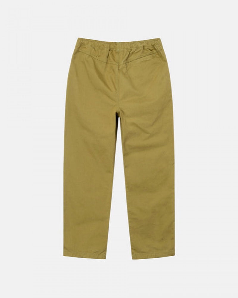 Men Stussy Brushed Beach Pants Dark Olive Australia | PQM-8006