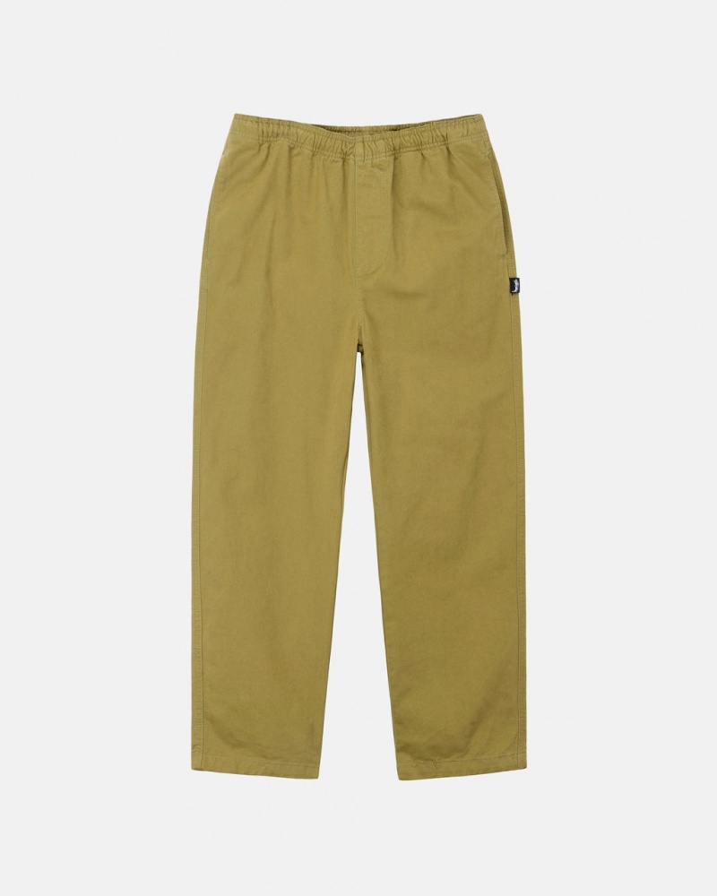 Men Stussy Brushed Beach Pants Dark Olive Australia | PQM-8006