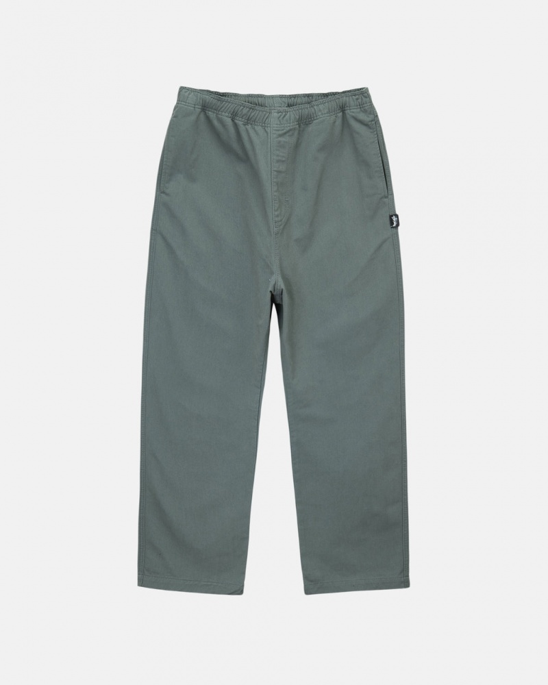 Men Stussy Brushed Beach Pants Green Australia | XWJ-1190