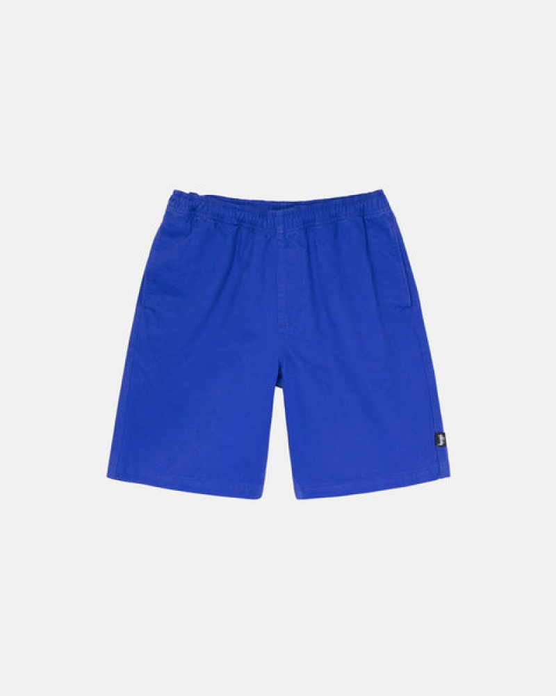 Men Stussy Brushed Beach Short Swimwear Blue Australia | AJF-9402