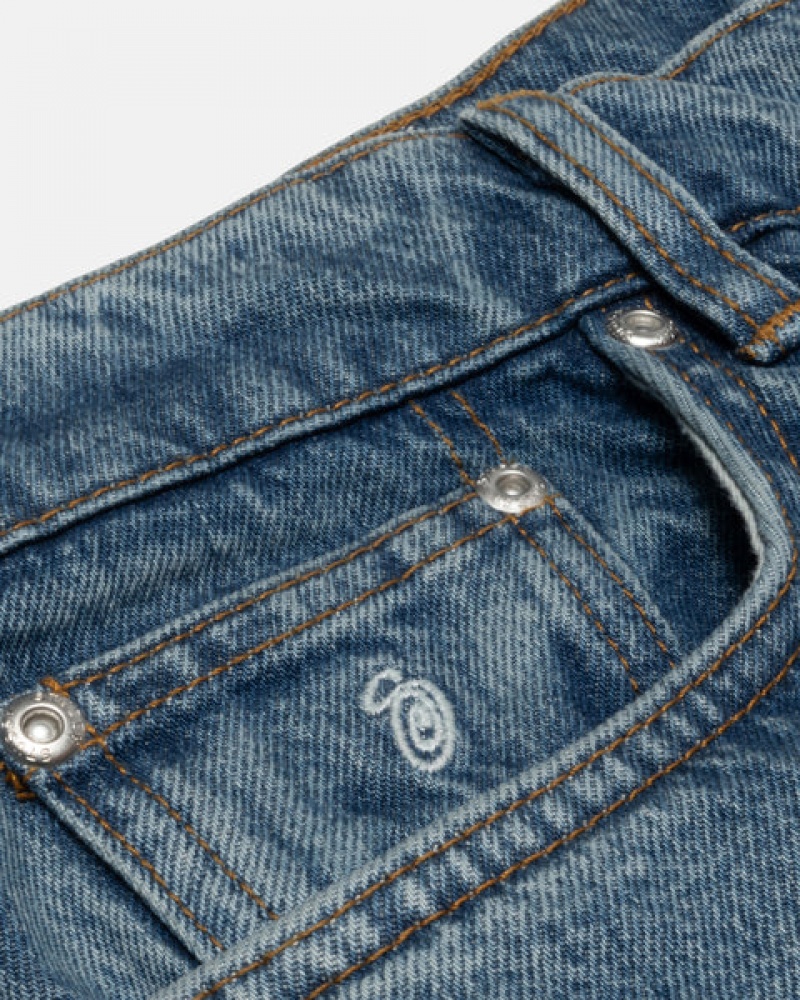 Men Stussy Classic Jean Denim Blue Australia | ISB-7431