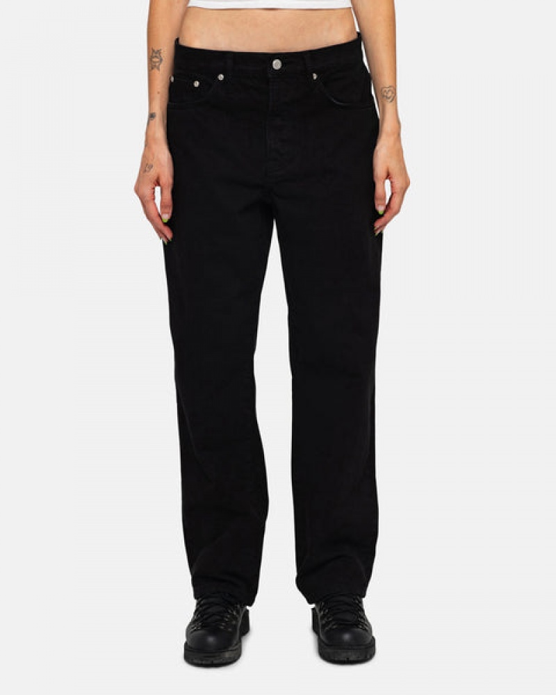 Men Stussy Classic Jean Overdyed Denim Black Australia | FDD-1422