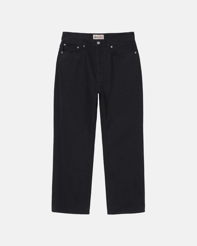 Men Stussy Classic Jean Overdyed Denim Black Australia | FDD-1422