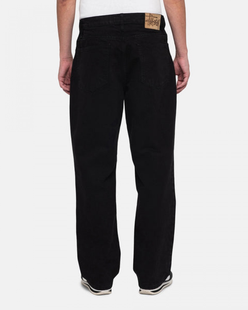 Men Stussy Classic Jean Overdyed Pants Black Australia | APM-0439