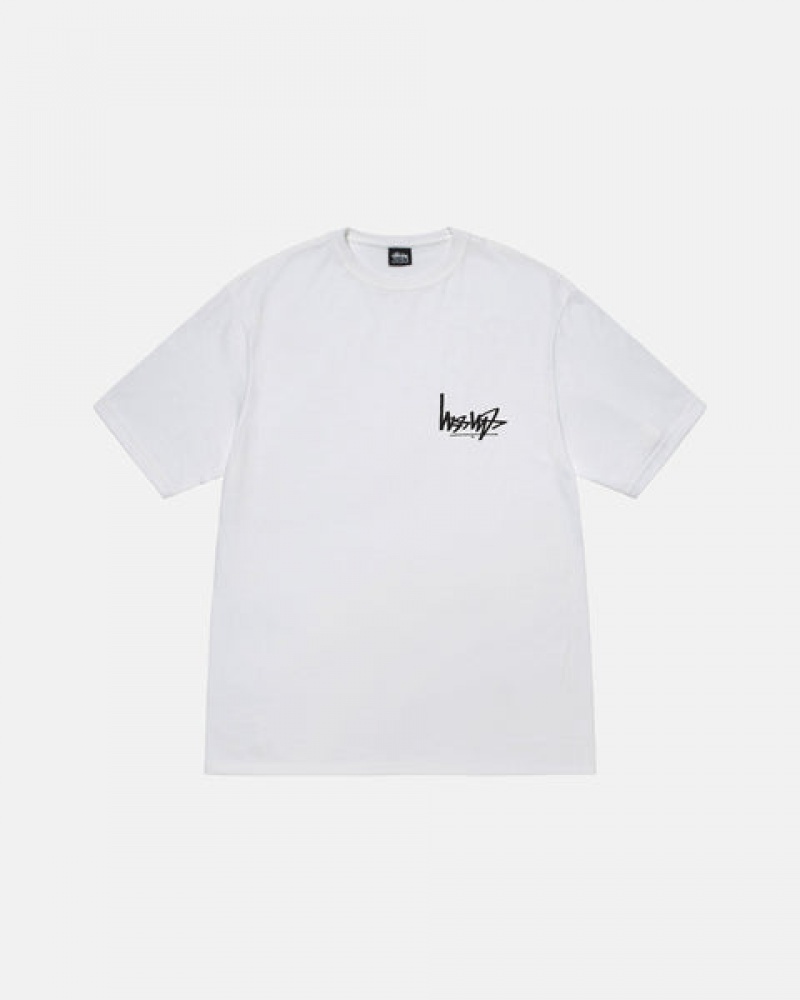 Men Stussy Flipped Tee T Shirt White Australia | ONJ-4775