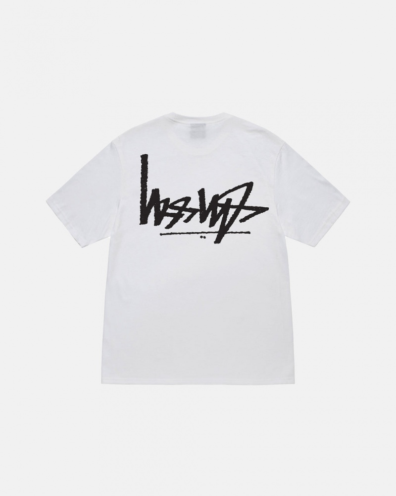 Men Stussy Flipped Tee T Shirt White Australia | ONJ-4775