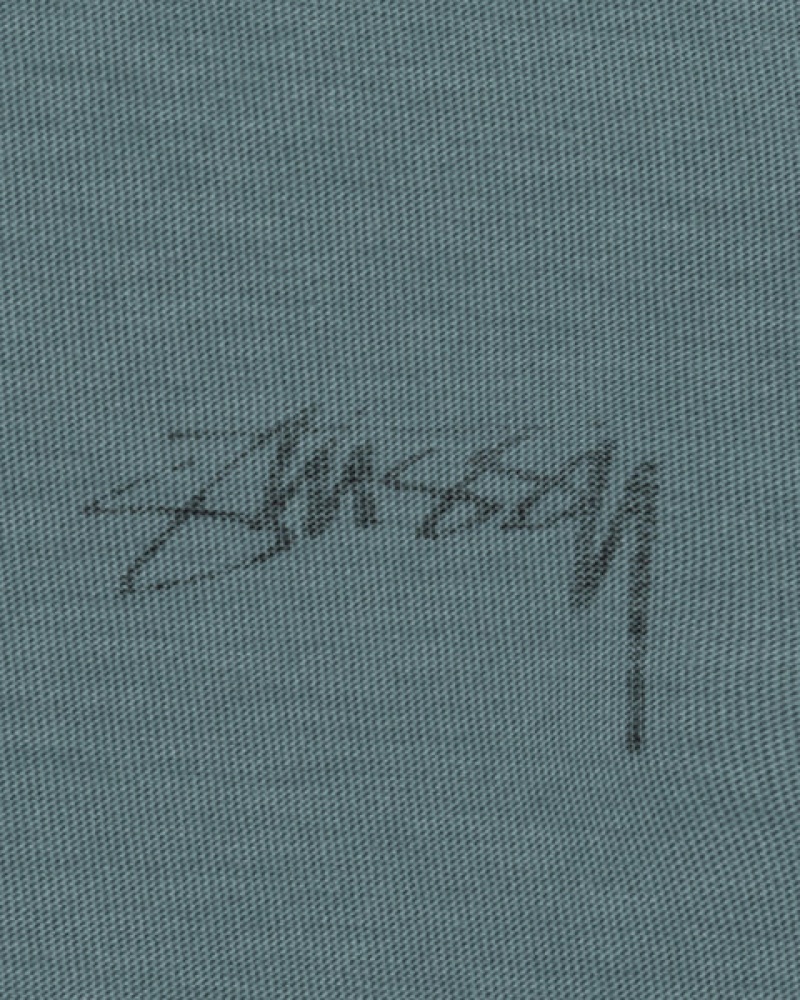 Men Stussy Lazy Ls Tee Tops Turquoise Australia | DPA-5856