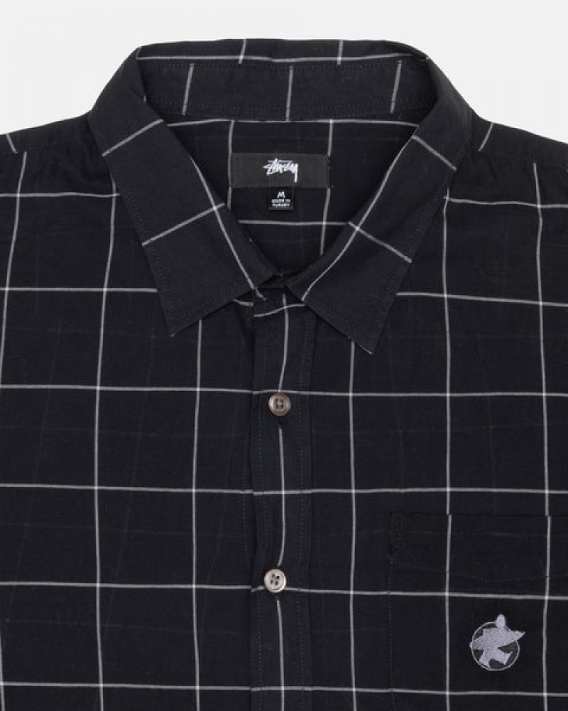 Men Stussy Light Weight Classic Shirts Black Australia | JYN-0289