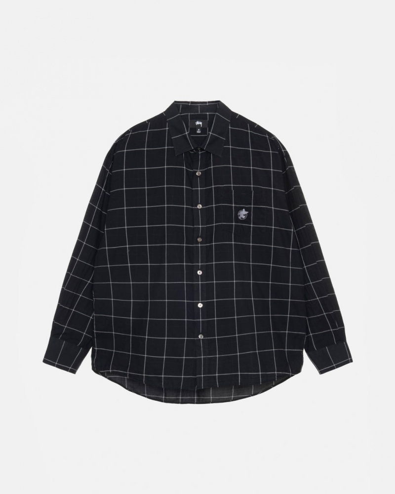 Men Stussy Light Weight Classic Shirts Black Australia | JYN-0289