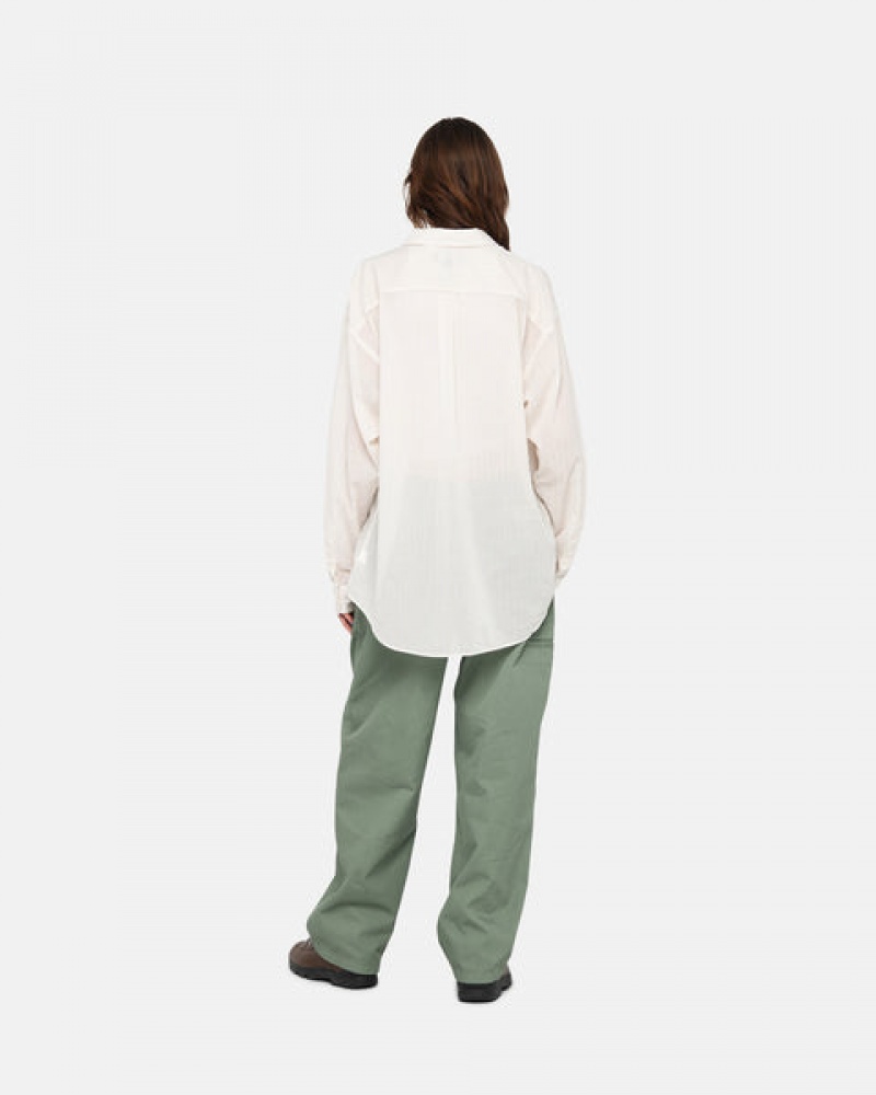 Men Stussy Light Weight Classic Shirts White Australia | UJX-7984