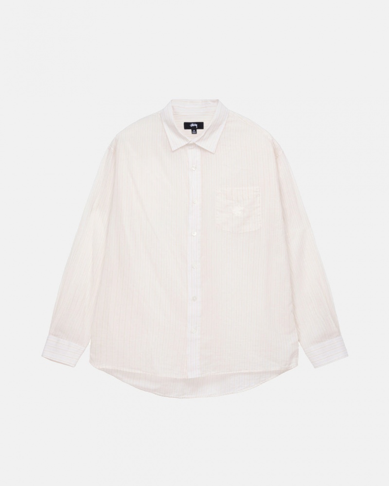 Men Stussy Light Weight Classic Shirts White Australia | UJX-7984