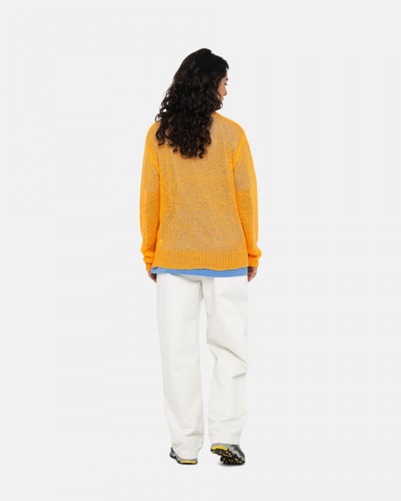 Men Stussy Loose Knit Sweaters Orange Australia | JOR-6510