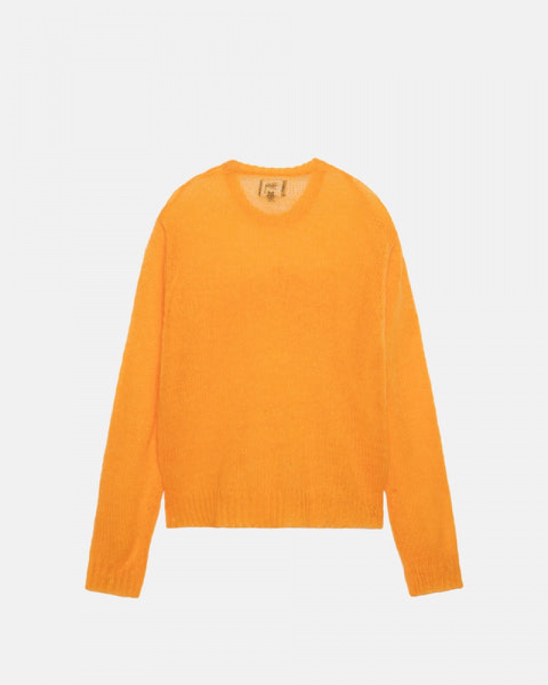 Men Stussy Loose Knit Sweaters Orange Australia | JOR-6510