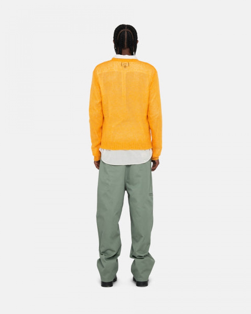 Men Stussy Loose Knit Sweaters Orange Australia | JOR-6510