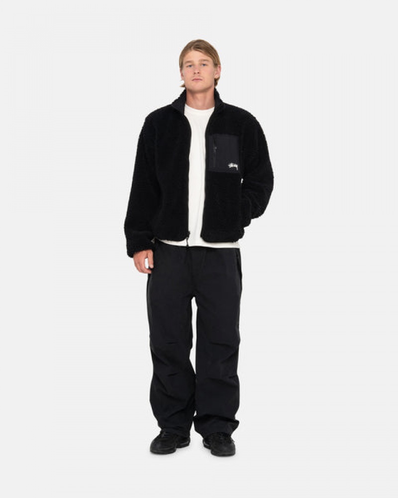 Men Stussy Nyco Over Trousers Pants Black Australia | VXQ-7356