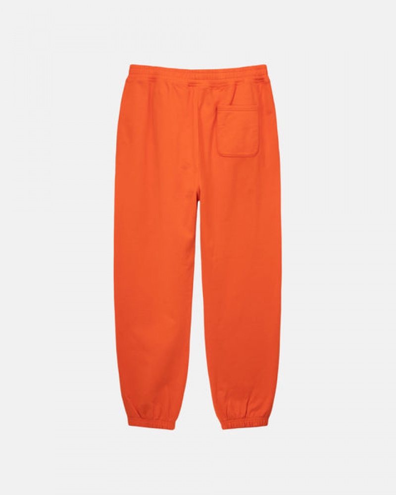 Men Stussy Overdyed Stock Logo Pant Sweatshirts Orange Australia | DHQ-6659