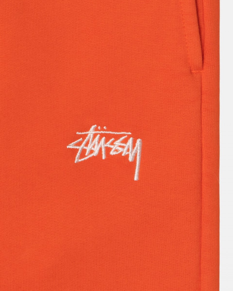 Men Stussy Overdyed Stock Logo Pant Sweatshirts Orange Australia | DHQ-6659