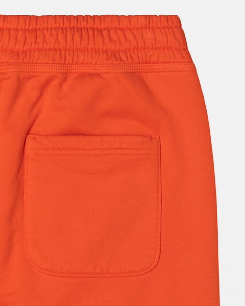 Men Stussy Overdyed Stock Logo Pant Sweatshirts Orange Australia | DHQ-6659