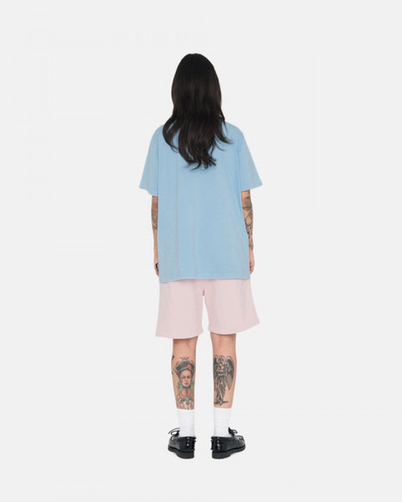 Men Stussy Overdyed Stock Logo Shorts Pink Australia | LMF-0206