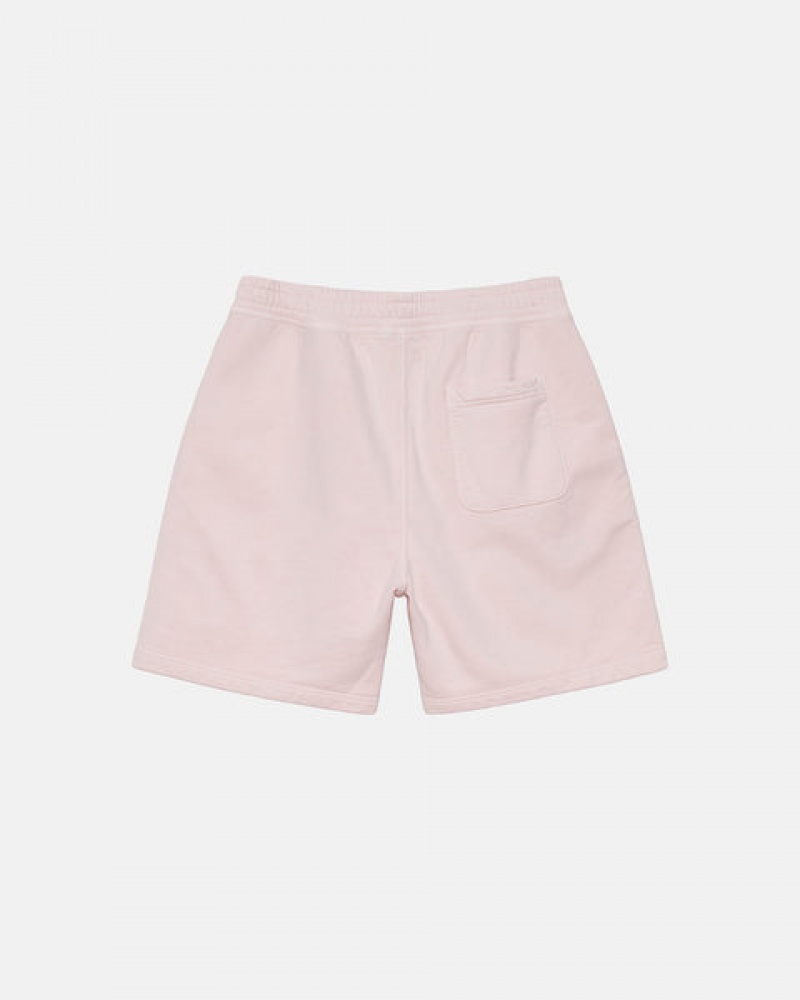 Men Stussy Overdyed Stock Logo Shorts Pink Australia | LMF-0206