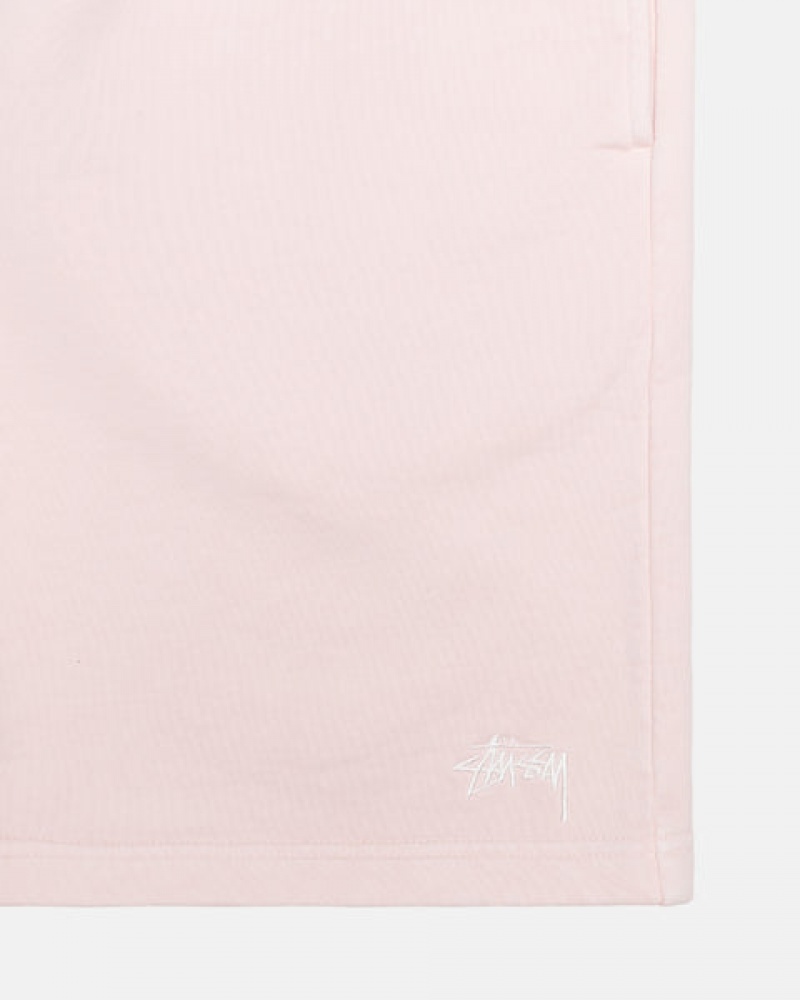 Men Stussy Overdyed Stock Logo Shorts Pink Australia | LMF-0206