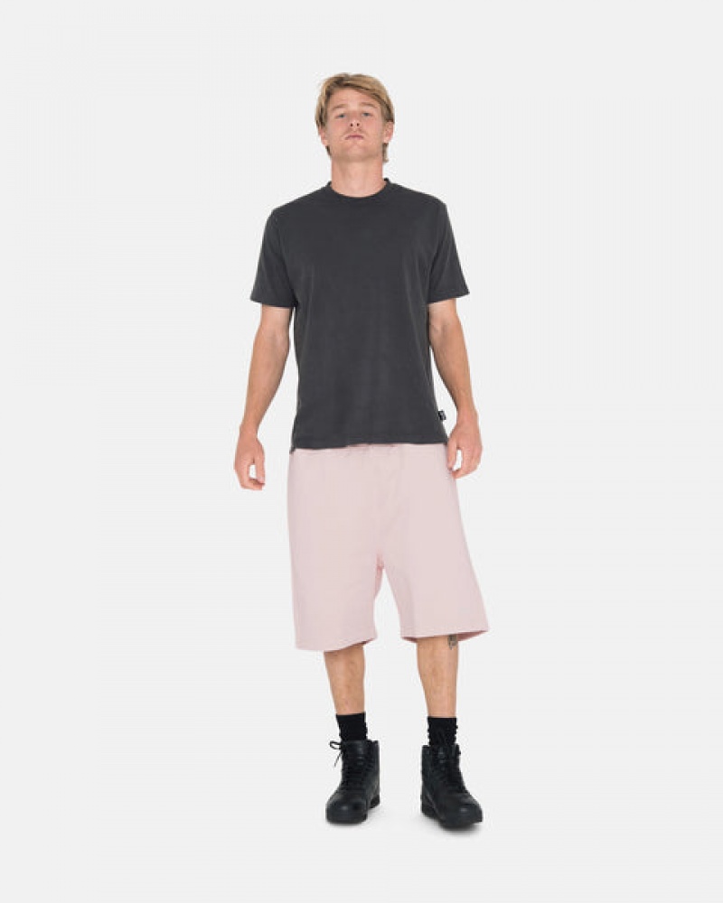 Men Stussy Overdyed Stock Logo Shorts Pink Australia | LMF-0206