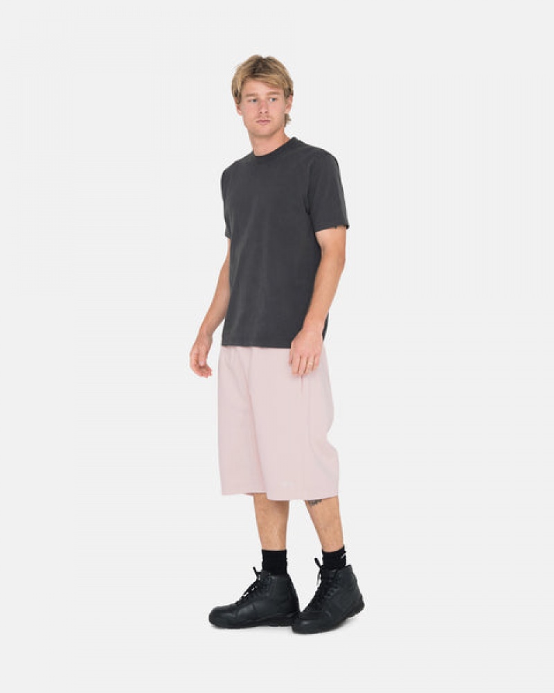 Men Stussy Overdyed Stock Logo Shorts Pink Australia | LMF-0206