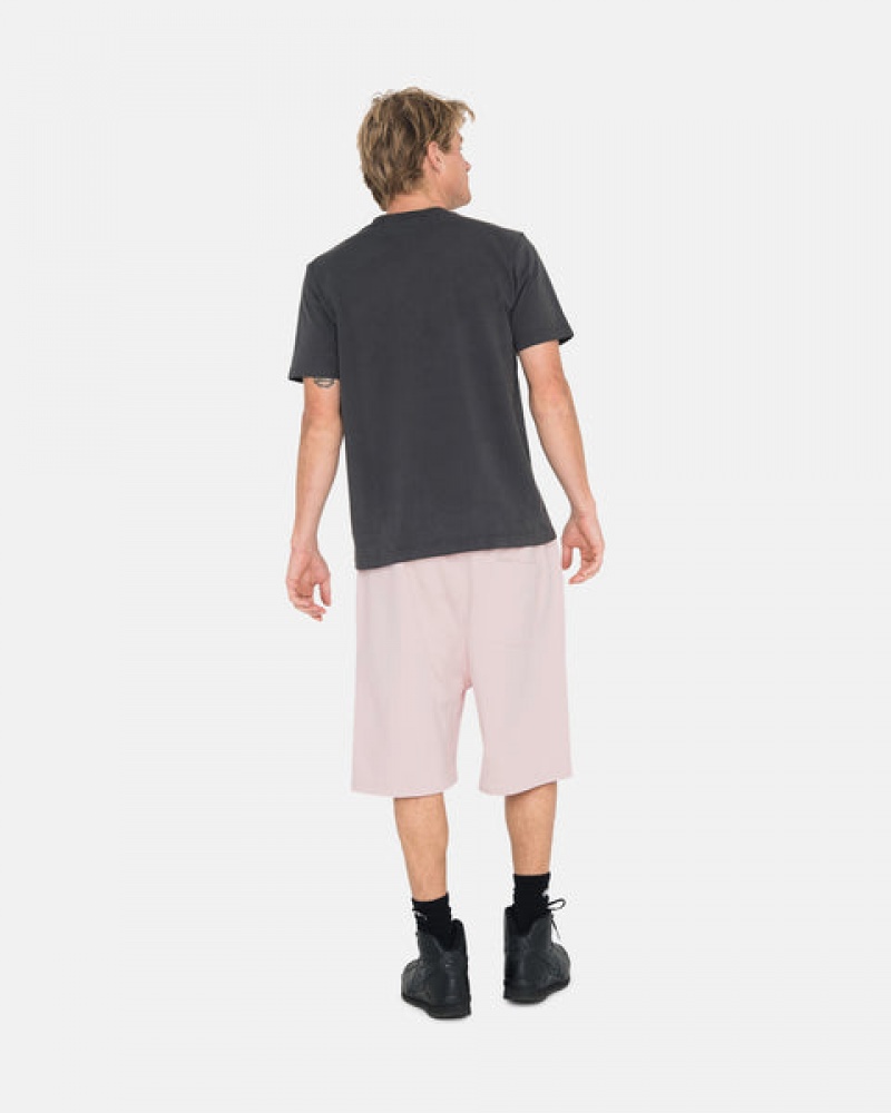 Men Stussy Overdyed Stock Logo Shorts Pink Australia | LMF-0206