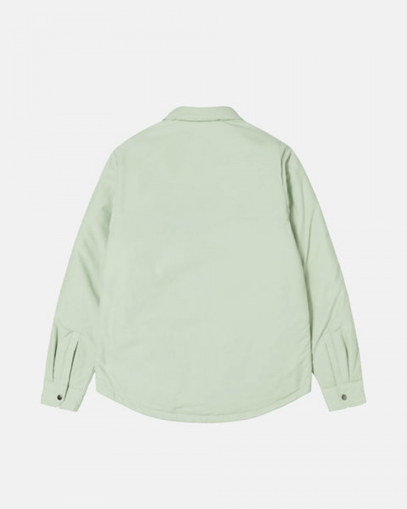 Men Stussy Padded Tech Over Shirts Green Australia | BPS-0101