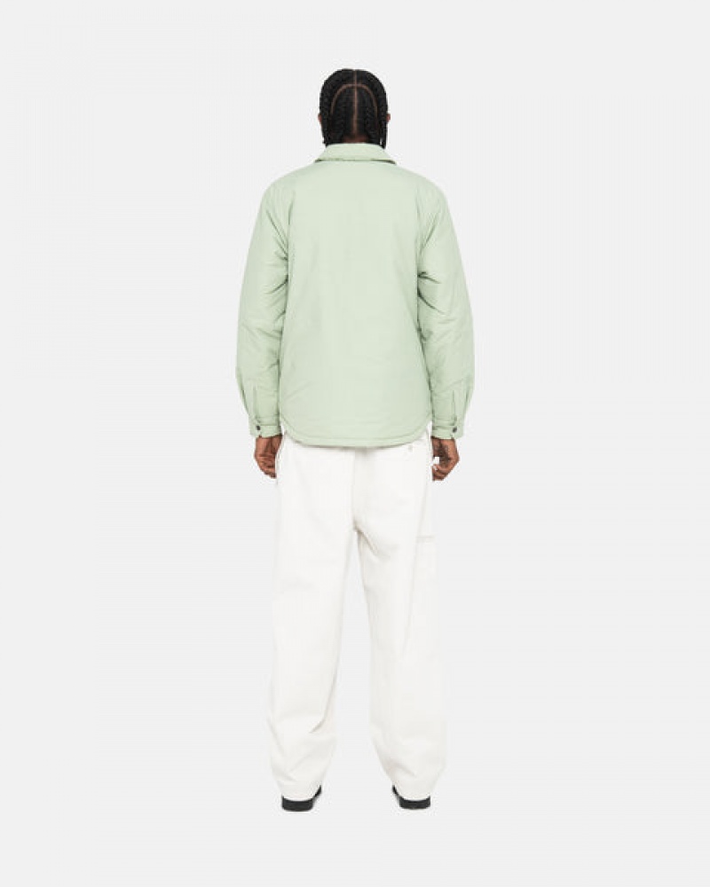 Men Stussy Padded Tech Over Shirts Green Australia | BPS-0101