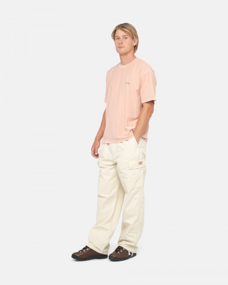 Men Stussy Pig. Dyed Inside Out Crew Tops Light Pink Australia | EJF-7310