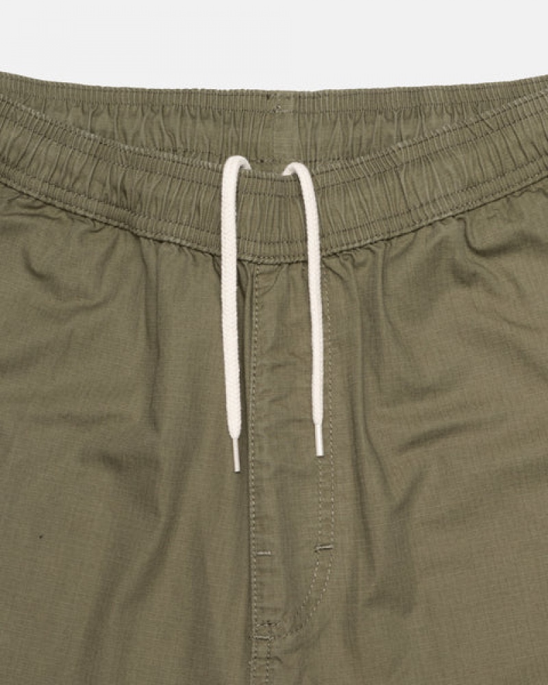 Men Stussy Ripstop Cargo Beach Pants Olive Australia | XFY-6196