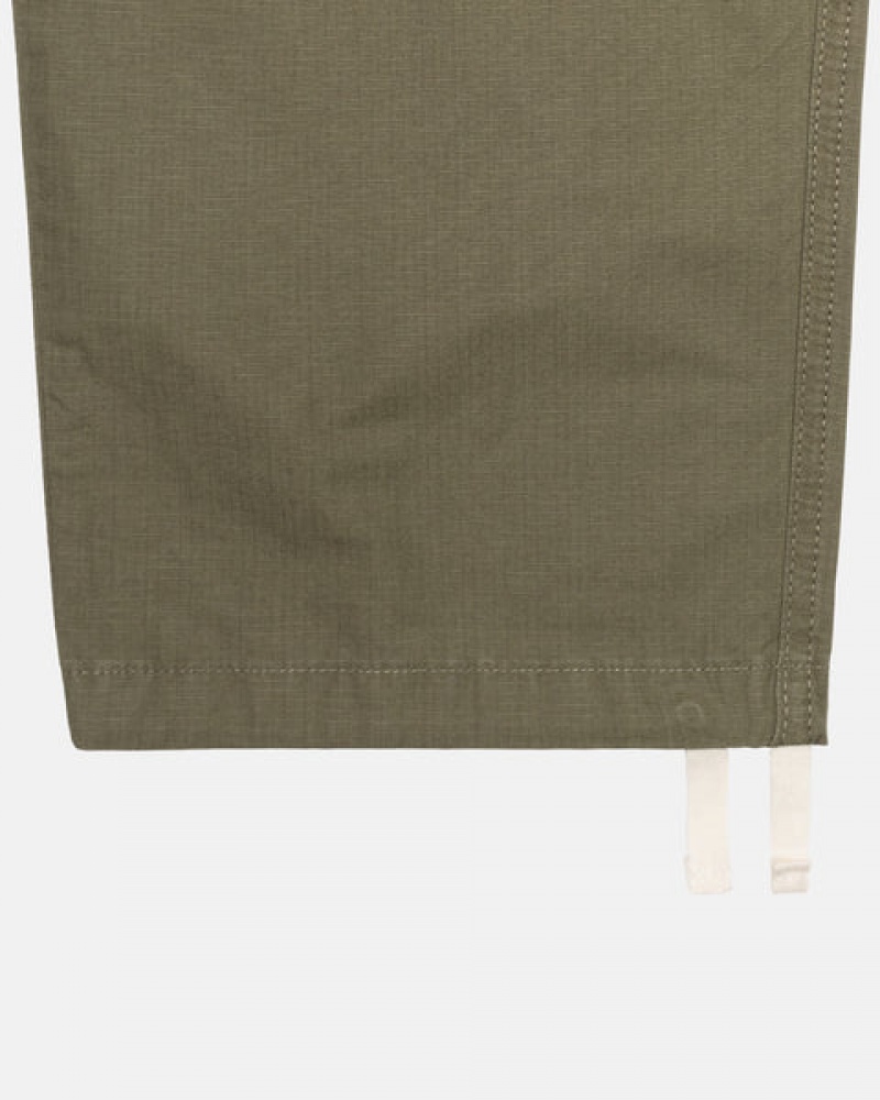 Men Stussy Ripstop Cargo Beach Pants Olive Australia | XFY-6196