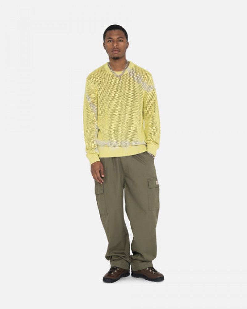 Men Stussy Ripstop Cargo Beach Pants Olive Australia | XFY-6196