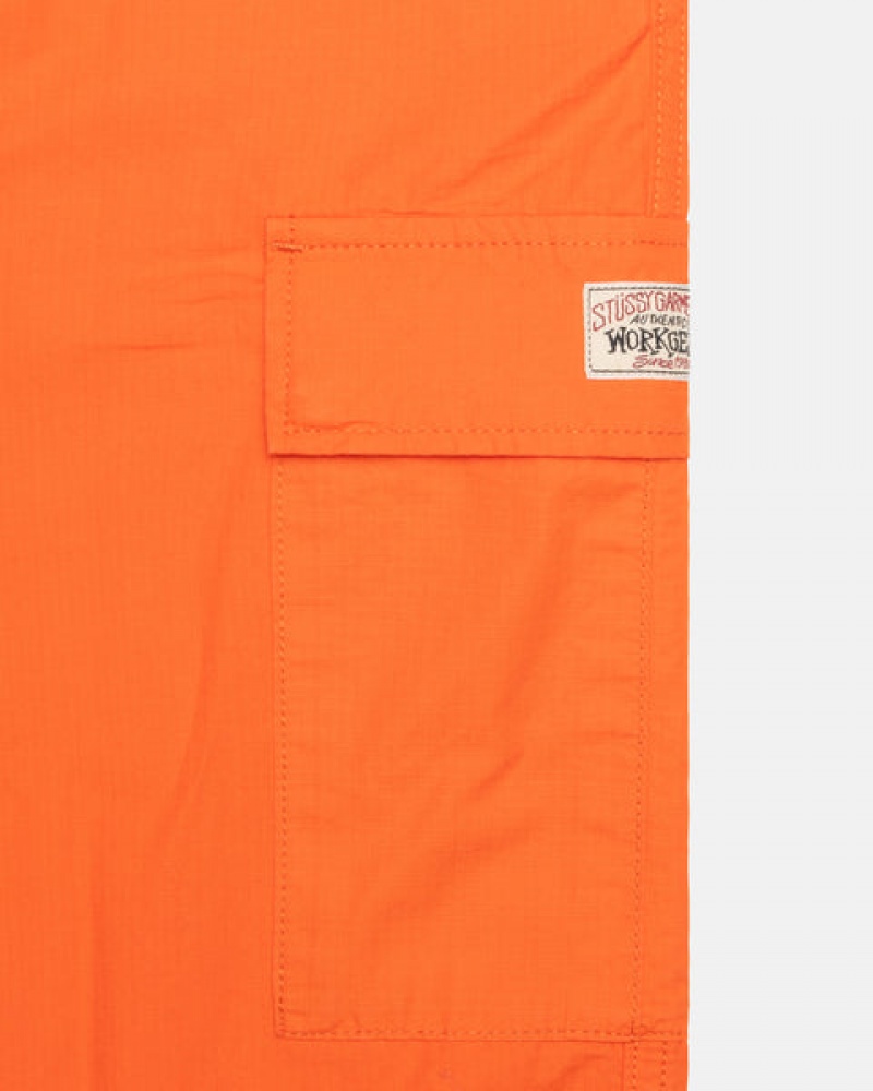 Men Stussy Ripstop Cargo Beach Pants Orange Australia | SJX-8689