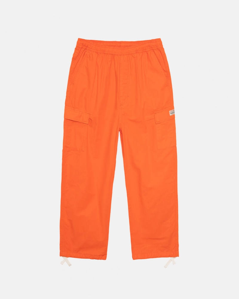 Men Stussy Ripstop Cargo Beach Pants Orange Australia | SJX-8689