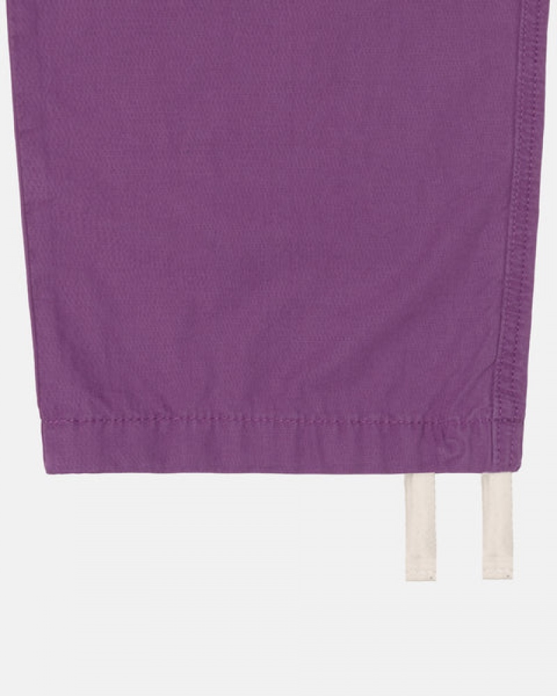 Men Stussy Ripstop Cargo Beach Pants Purple Australia | YMC-5572