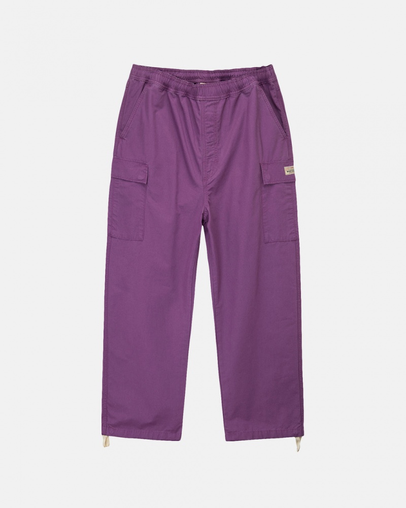 Men Stussy Ripstop Cargo Beach Pants Purple Australia | YMC-5572