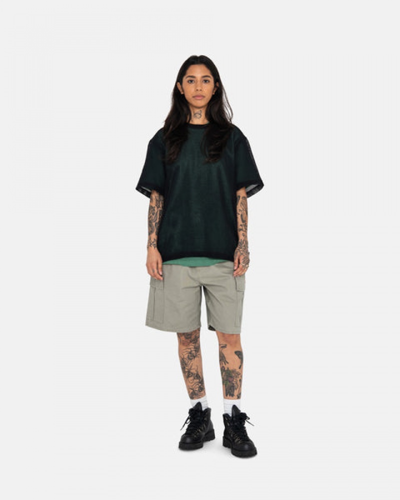 Men Stussy Ripstop Cargo Beach Shorts Olive Australia | EYC-1190