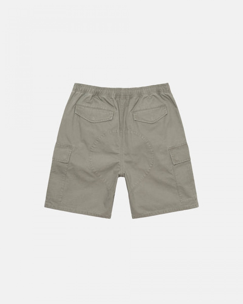 Men Stussy Ripstop Cargo Beach Shorts Olive Australia | EYC-1190