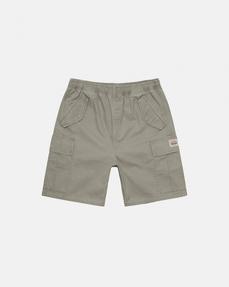 Men Stussy Ripstop Cargo Beach Shorts Olive Australia | EYC-1190