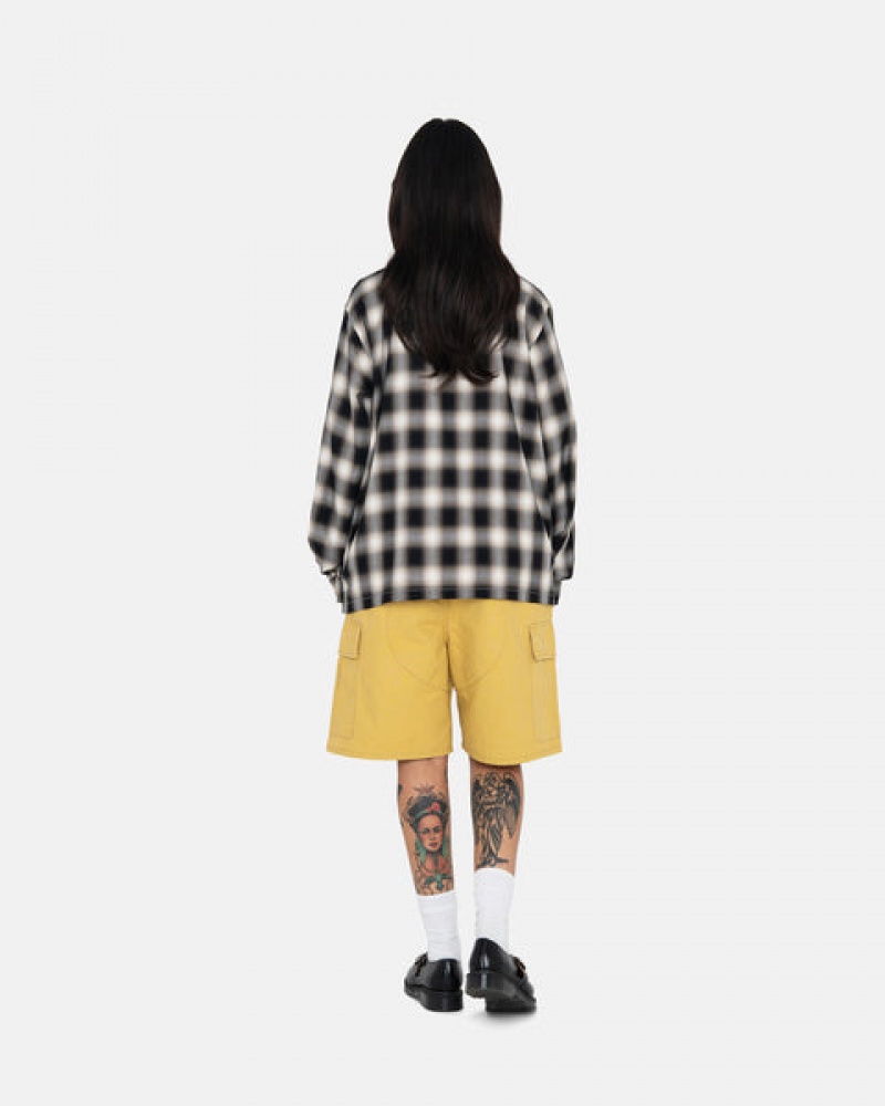 Men Stussy Ripstop Cargo Beach Shorts Yellow Australia | XRN-9654