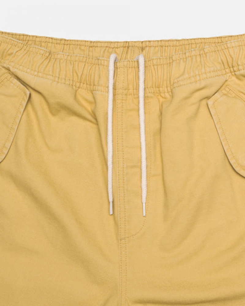 Men Stussy Ripstop Cargo Beach Shorts Yellow Australia | XRN-9654