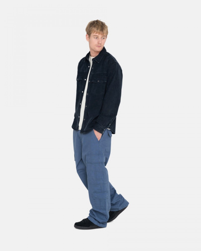 Men Stussy Ripstop Surplus Cargo Pants Blue Australia | MWW-9091