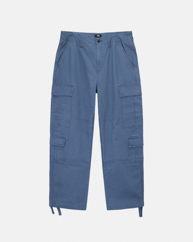 Men Stussy Ripstop Surplus Cargo Pants Blue Australia | MWW-9091