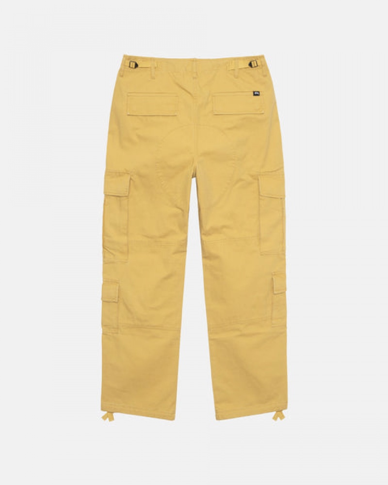 Men Stussy Ripstop Surplus Cargo Pants Yellow Australia | BEB-5619